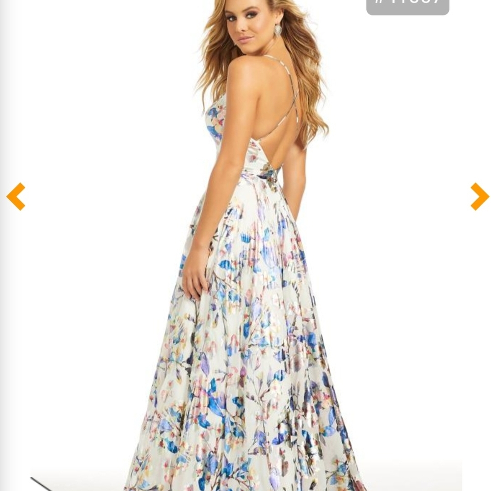 Floral Print Prom Dress